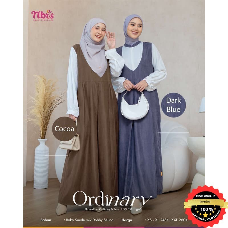 Nibras RON 052 Gamis Remaja Kekinian, Dress Muslim Wanita Polos Simple