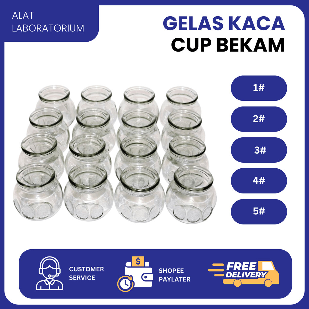 Cup Bekam Vakum Kaca / Alat Terapi Bekam Kesehatan / Kop Bekam Anti Pecah - Chemicalduo