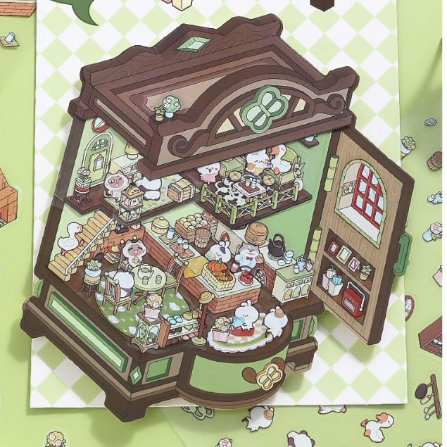 

ZHUMR9N 3D Decorative Sticker Korea New Series Treasure Cest Magic Simno Viral Sticker 3D Landscaping Creative Mainan Anak Unik