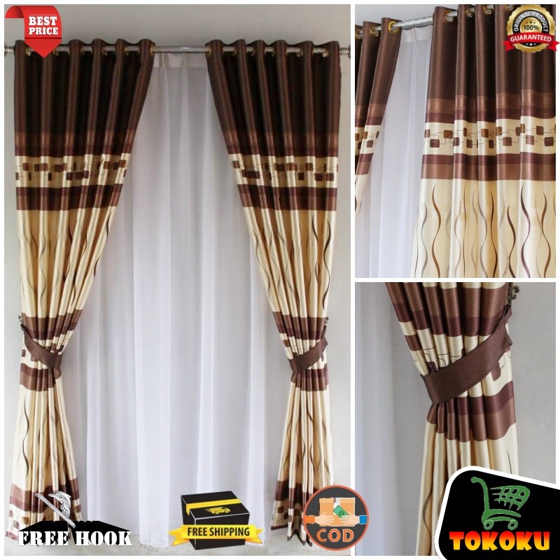 Gorden Jendela Pintu  Kamar Ruang Tamu Kekinian Blackout Import Mewah Tebal Kualitas Premium