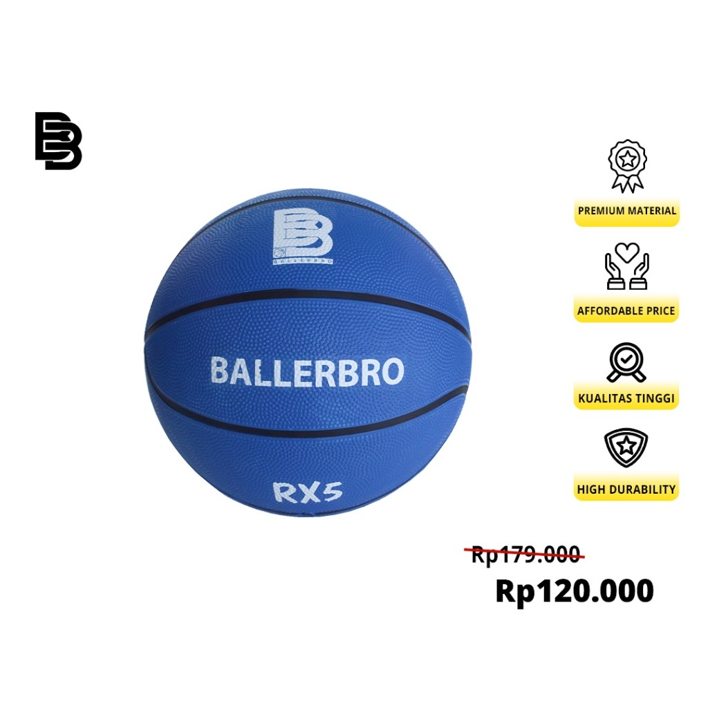 [PREMIUM ORIGINAL] Bola Basket Ballerbro RX5 (Rubber)