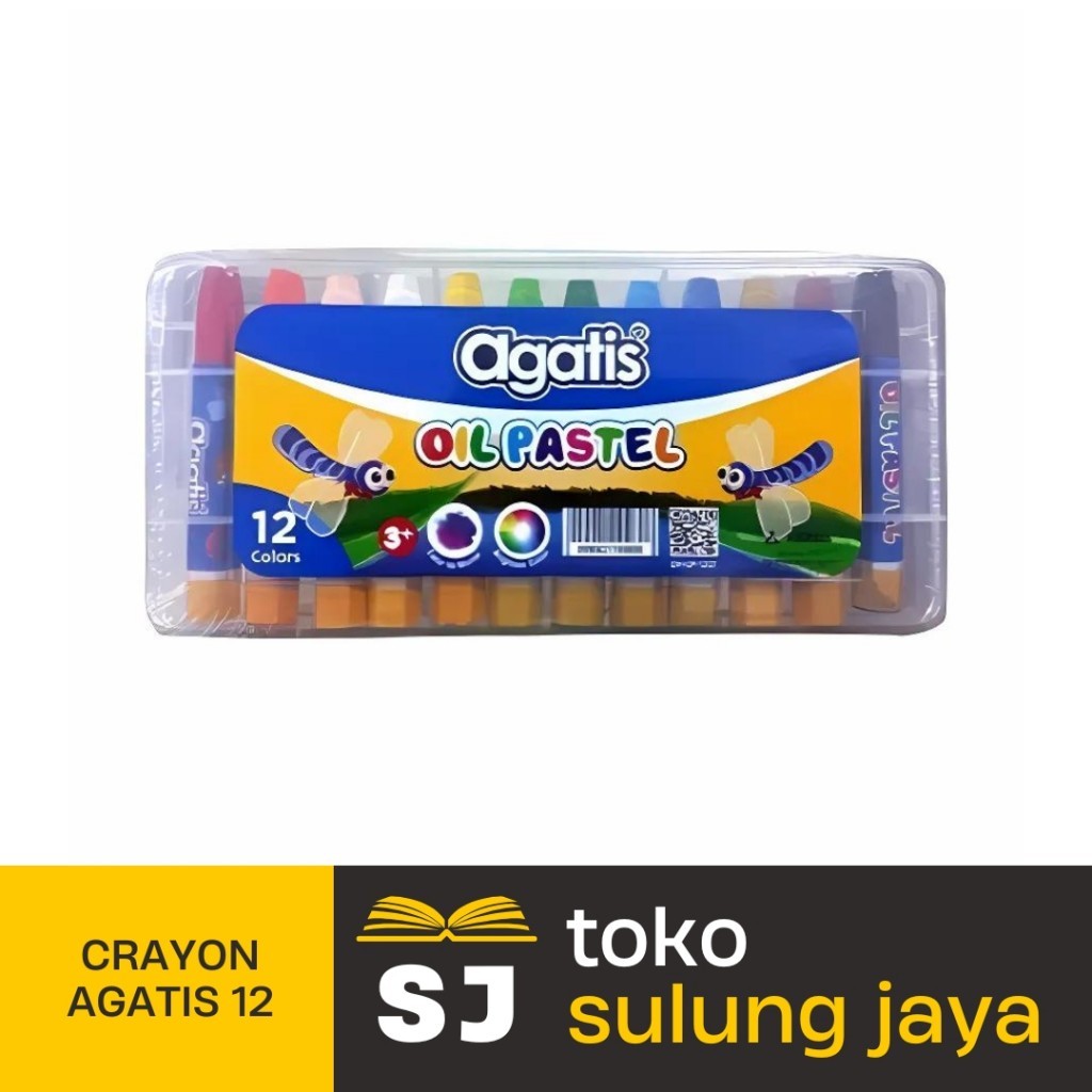 CRAYON AGATIS 12 | PEWARNA AGATIS | OIL PASTEL AGATIS