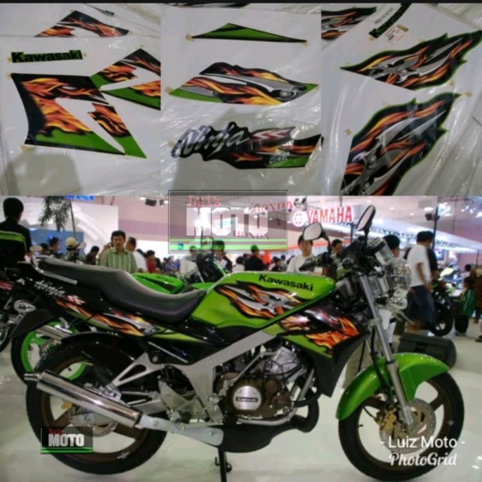 stiker striping ninja ss hijau 2007 original