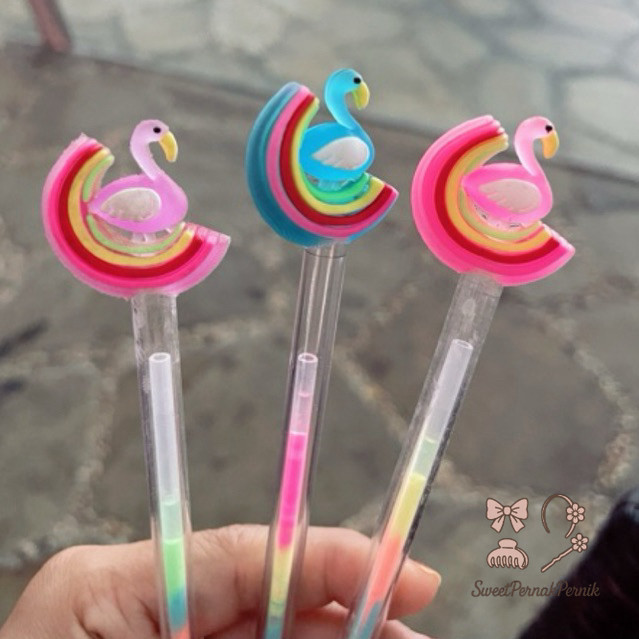 

Pulpen Gel 0.5mm Karakter Angsa Tinta Rainbow Pena Pelangi Lucu / Alat Tulis Sekolah Drawing Pen Warna Warni Import
