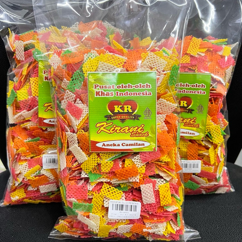 

KERUPUK TARO MENTAH WARNA WARNI RASA BAWANG 500GR Promo COD