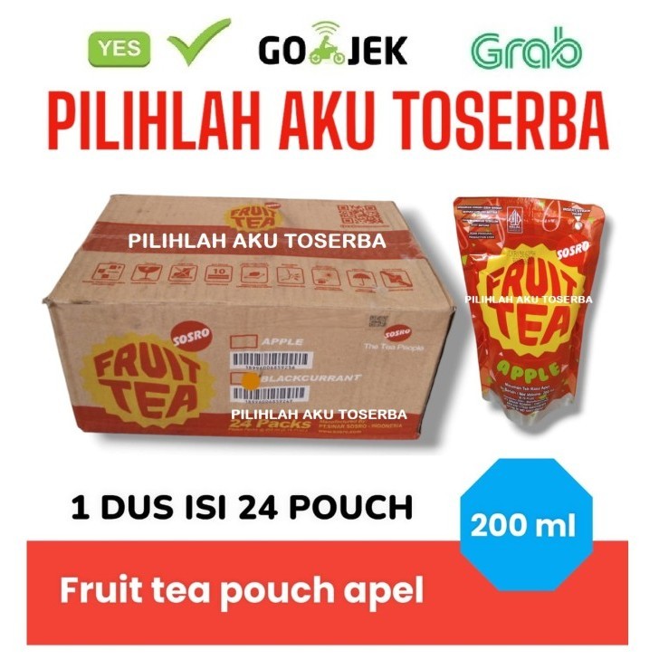 

Fruit Tea Sosro APEL Kemasan POUCH 200 ml - ( HARGA 1 DUS ISI 24 )