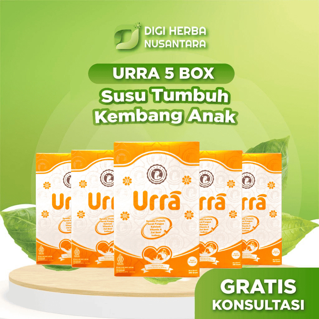 

URRA Susu Kambing Saneen Untuk Penambah Berat Badan & Tinggi Badan Anak - 5 Box