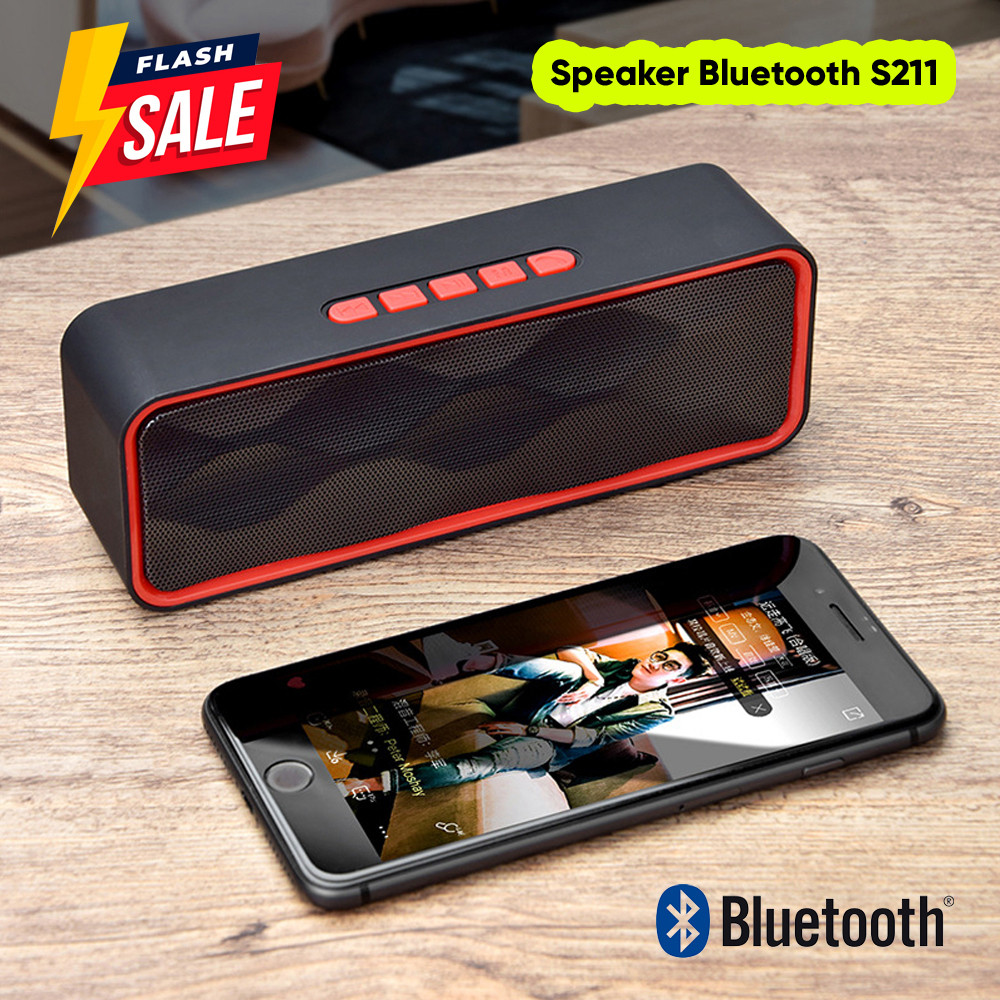 Speaker Bluetooth Mini Wireless Portable 211 Extra Bass Stereo Support FM Radio with TF USB AUX