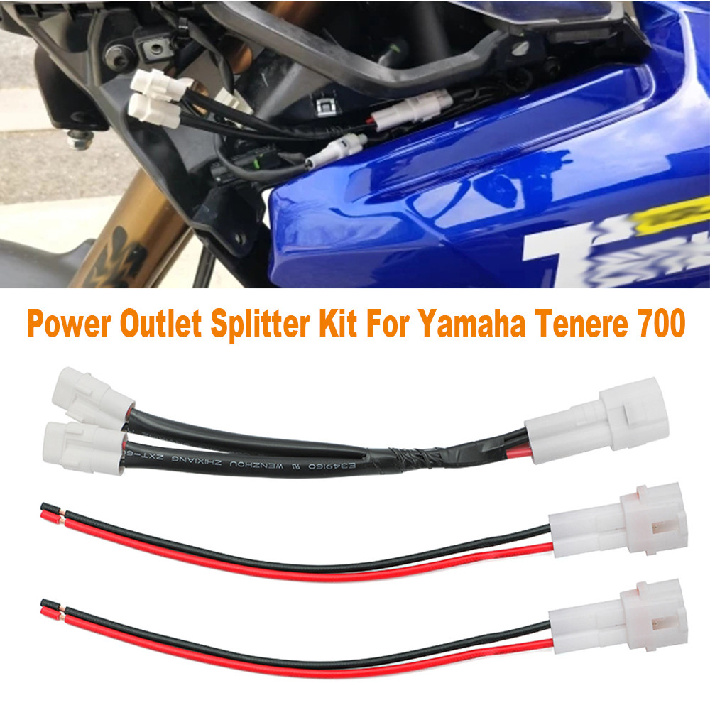 For Yamaha Tenere 700 Super Tenere Conector Motorcycle Power Outlet Splitter Kit USB Charger Cable S