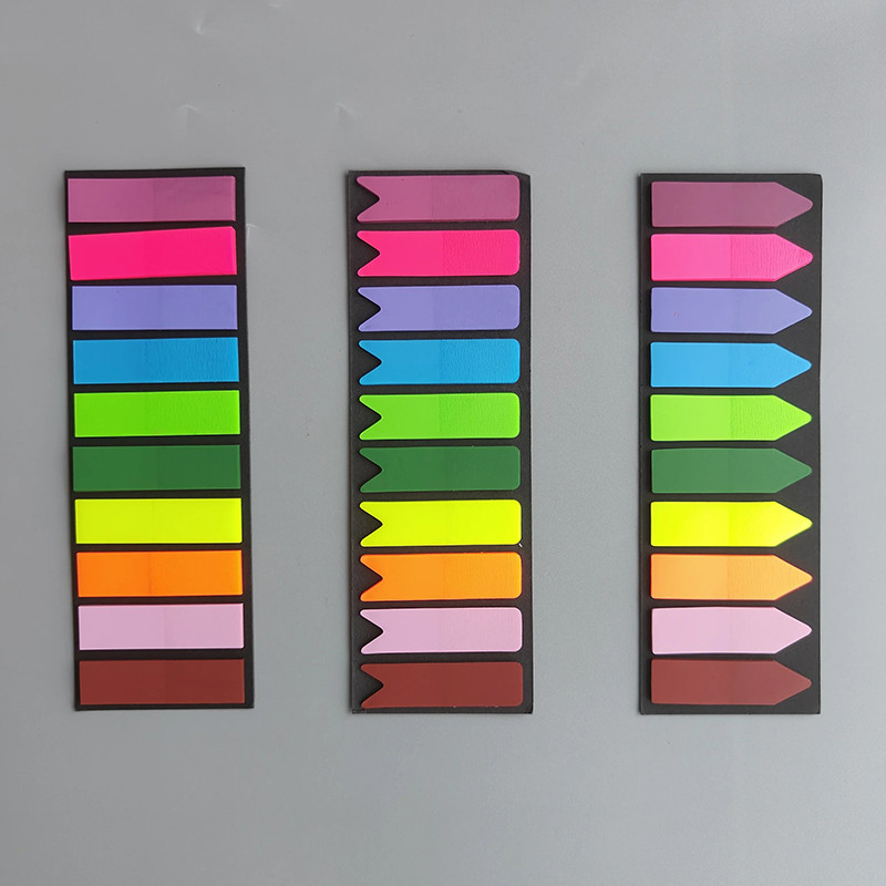 

200pcs Color Stickers Transparent Fluorescent Index Tabs Flags Sticky Note Stationery Children Gifts in School Office Supplies