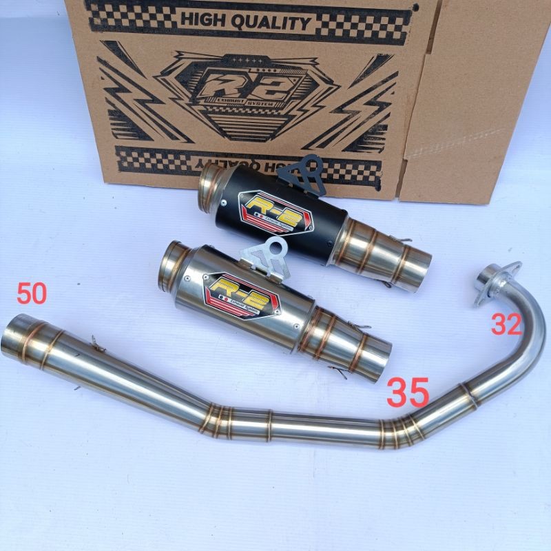 Knalpot Bore Up Harian mx lama / Mx new Pemasangan Standrt Bore Up harian 135cc - 200cc
