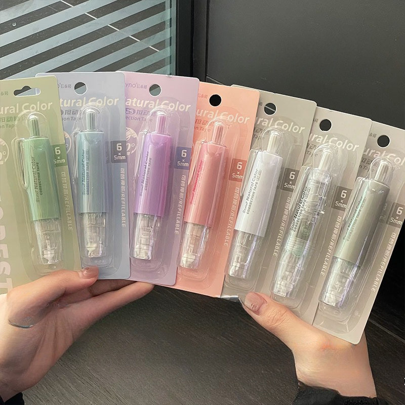 

[HARU] Natural Color Series Tip X kertas Mini Portable Correction Tape Kertas Roller Praktis