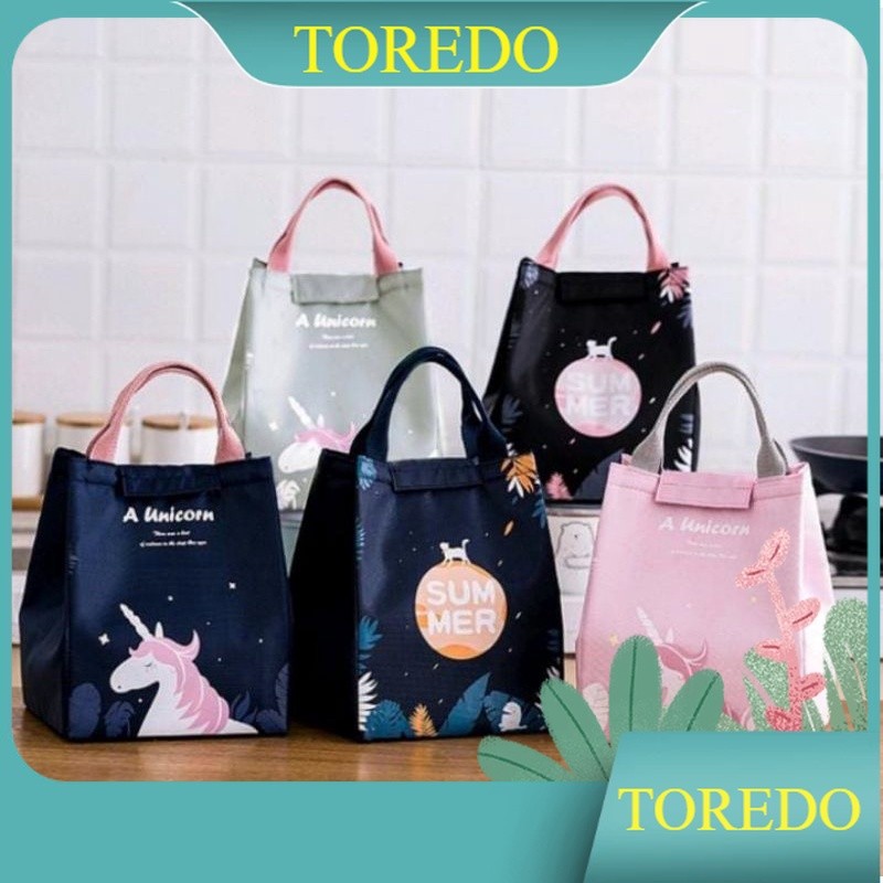 TOREDO LUNCH BAG / TAS BEKAL MOTIF UNICORN LUNCH BAG UNICORN