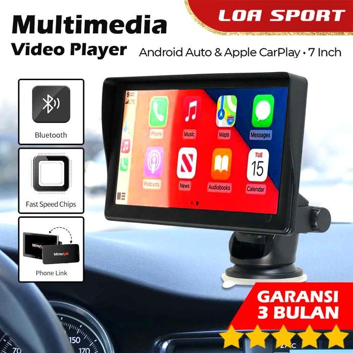 Layar Monitor Mobil Tempel 7 Inci Android Mirror Link Touchscreen