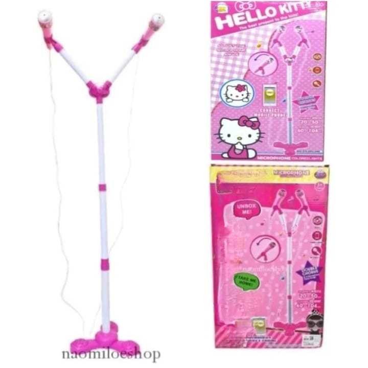 DOUBLE MICROPHONE OLY Mainan anak cewek mainan karaoke anak mainan Microphone anak kado anak