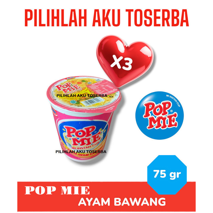 

Mie Instant POP MIE Rebus Rasa AYAM BAWANG - ( Harga 3 PCS )