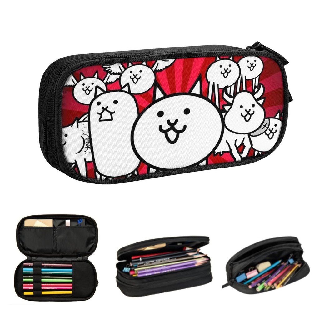 

Nyanko Great War Battle Cats Pencil Cases Big Capacity Pen Bags Pen Box Pencil Pouch For Boys Girls Students Stationery School