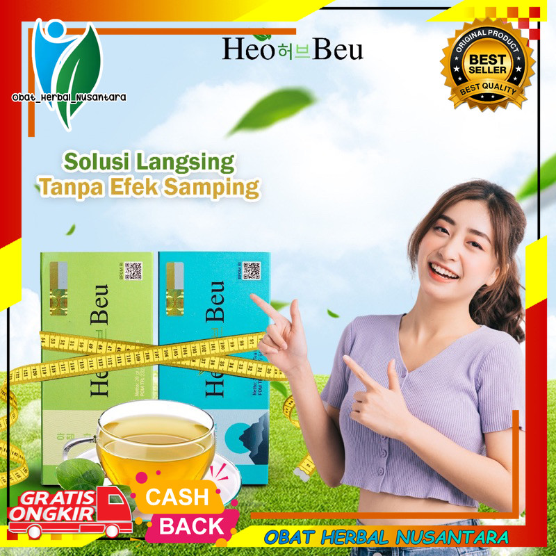 

teh diet pelangsing ampuh cepat dan bpom heo beu slimming tea original official 1 Paket Day + Night Tea
