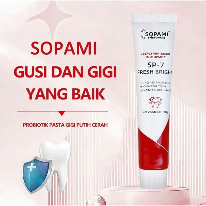 SOPAMI Probiotic Whitening Toothpaste 100GR - Pasta Gigi Pencerah Gigi Kuning - Sopami SP-7 SP7 SP 7