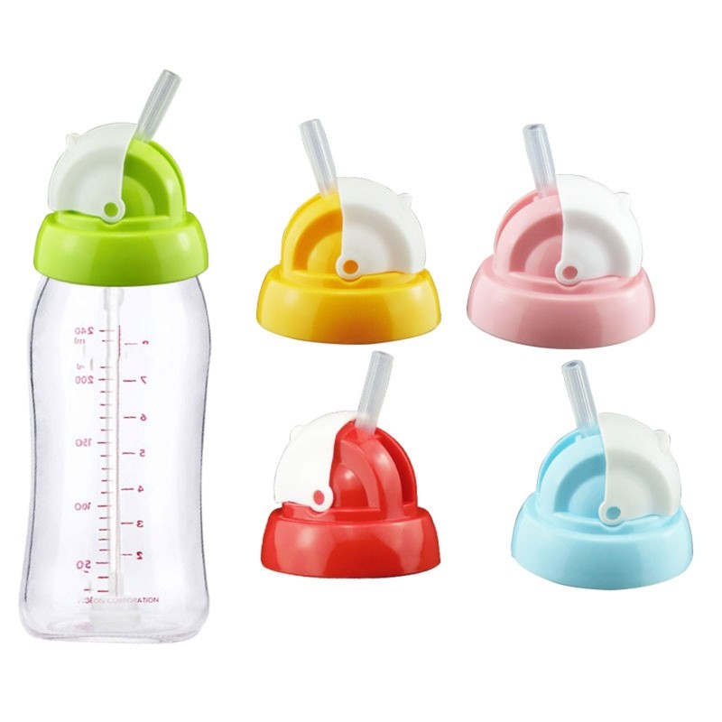 Random 1 pc Sippy Cup Conversion Kit with Weighted Straw for Pigeon Wide Neck Baby Bottle Spill-Proo