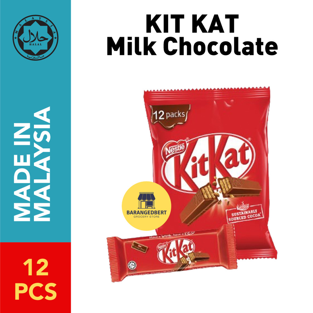 

KIT KAT Milk Chocolate / Coklat KitKat IMPORT Malaysia [HALAL] (12pcs)