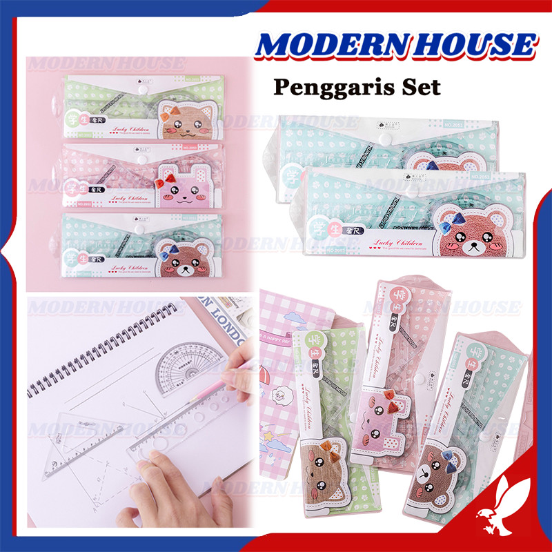 

Penggaris Set 4 In 1 Tipis 20 Cm / Penggaris Set isi 4pcs Rules Penggaris Plastik Set / Ruler Set 4 In 1
