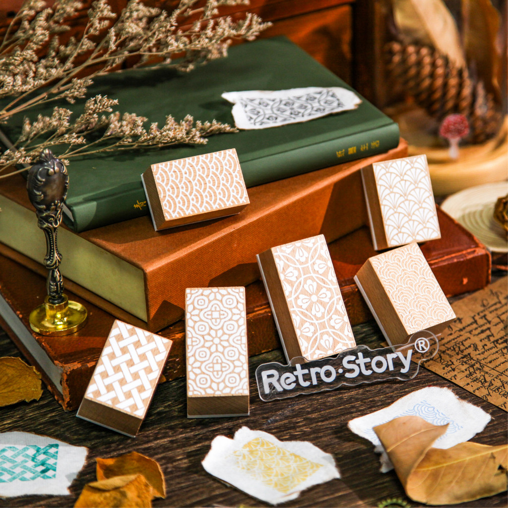 

Vintage Wooden Rubber Stamp Bottle Shape Flower Printed DIY Scrapbooking Albums Stamp Stationery Handbook Creative Seal Planner
