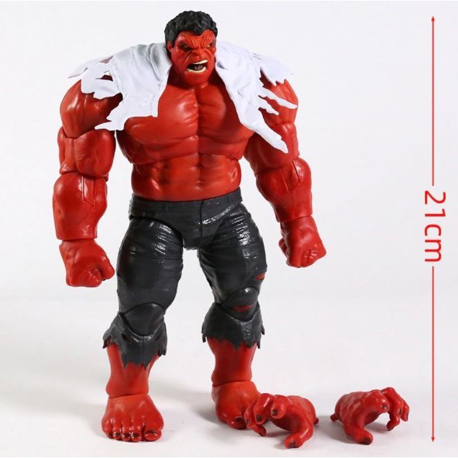 mainan Hulk figure koleksi warna merah
