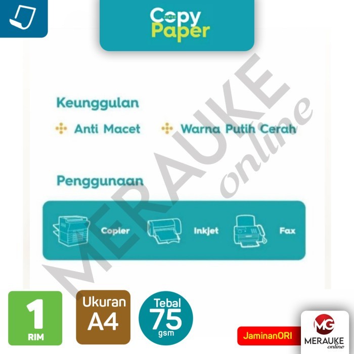 

H7Y Kertas HVS Copy Paper A4 75gsm isi 500 Lembar