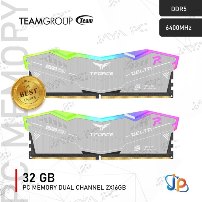 Memory Team T-Force Delta RGB ECO DDR5 PC51200 6400Mhz 32GB 2x16GB Ram