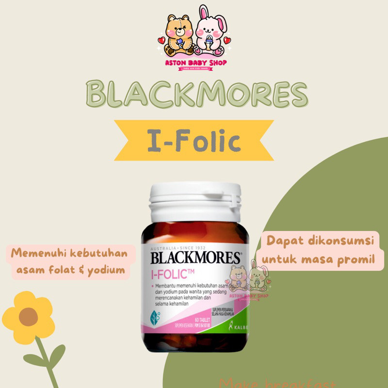 Blackmores I-Folic 60 caps Vitamin Promil Supplemen Asam Folat & Yodium