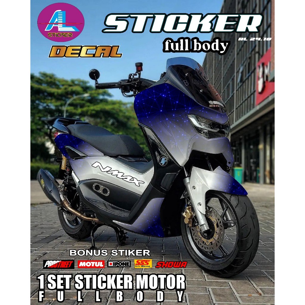 Decal DEKAL STICKER Nmax ALL NEW NMAX FULL BODY BODI TERBARU TERMURAH TER KEREN WARNA VIRAL POLOS SI