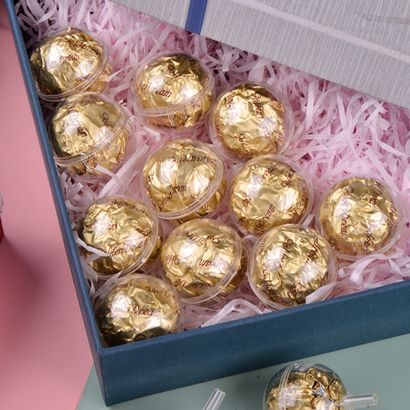 

10/20/30/50pcs Clear Chocolate Box Truffle Liner Flower Candy Box Bouquet Chocolate Ball Holder Case Valentine's Day Gift Box