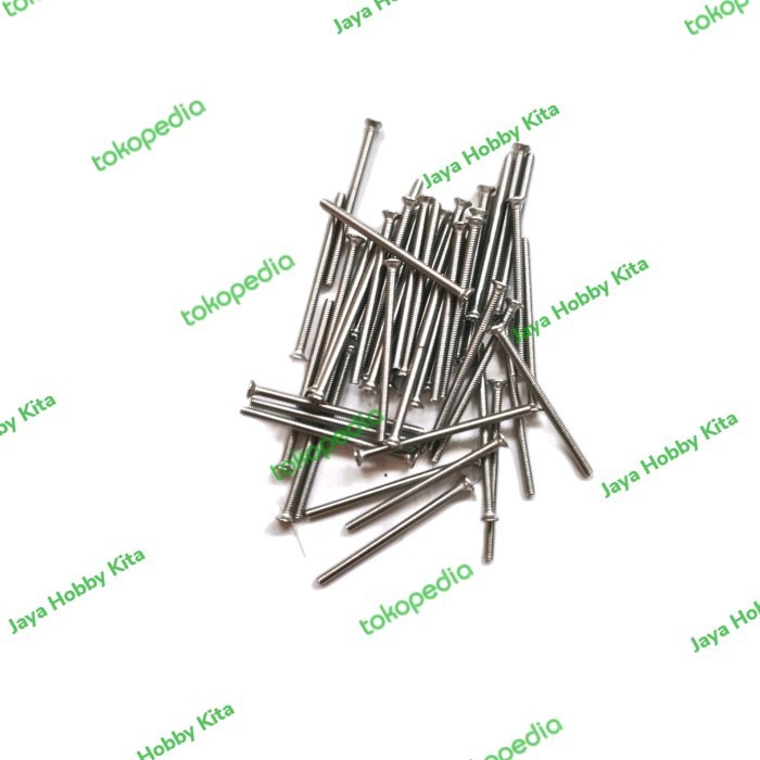 Baut Tamiya M2 Countersunk / Countersink Tamiya Gepeng 30mm Stainless silver