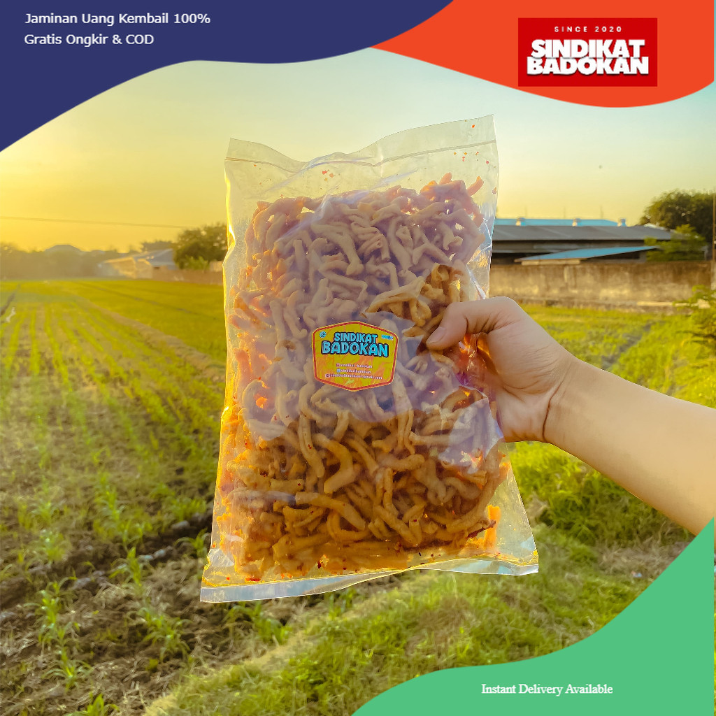 

free ongkir cod keripik usus original 1 kilo | premium |terenak!! gratis ongkir jamin nagihh