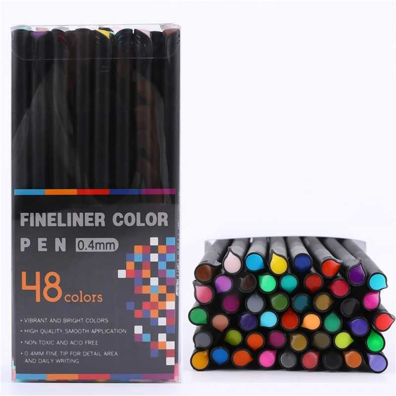 

ALHQSTR Tlevino Pena Warna Drawing Pen Fine Point Art Watercolor 0.4mm - TV4‼️COD‼️