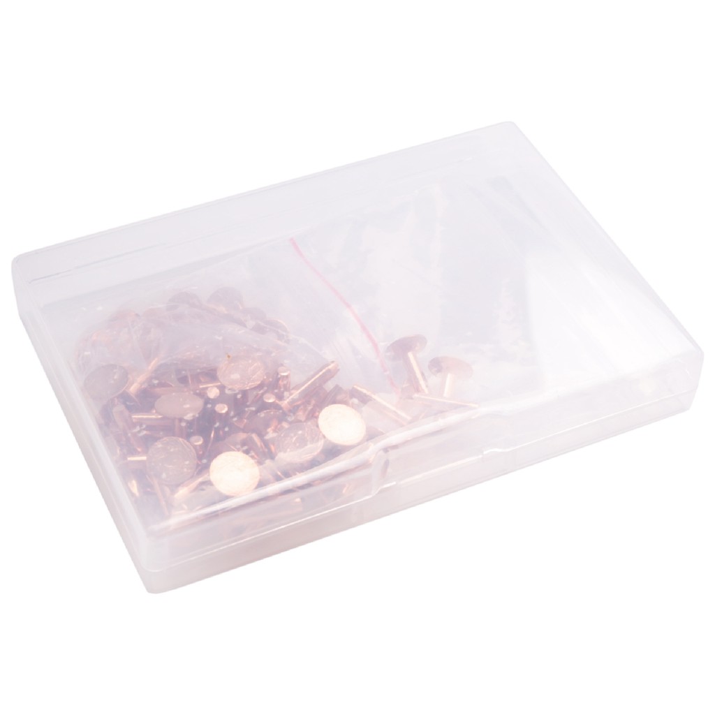 

50 Sets of Copper Rivets and Burrs,Leather Belt Wallets, Leather Copper Rivets, Leather DIY Craft Supplies (9/16 Inches)
