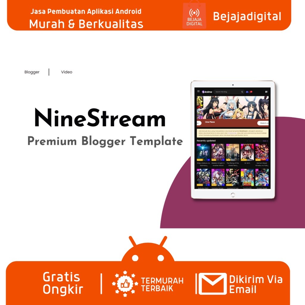 Template Blogspot tema NineStream Premium Blogger