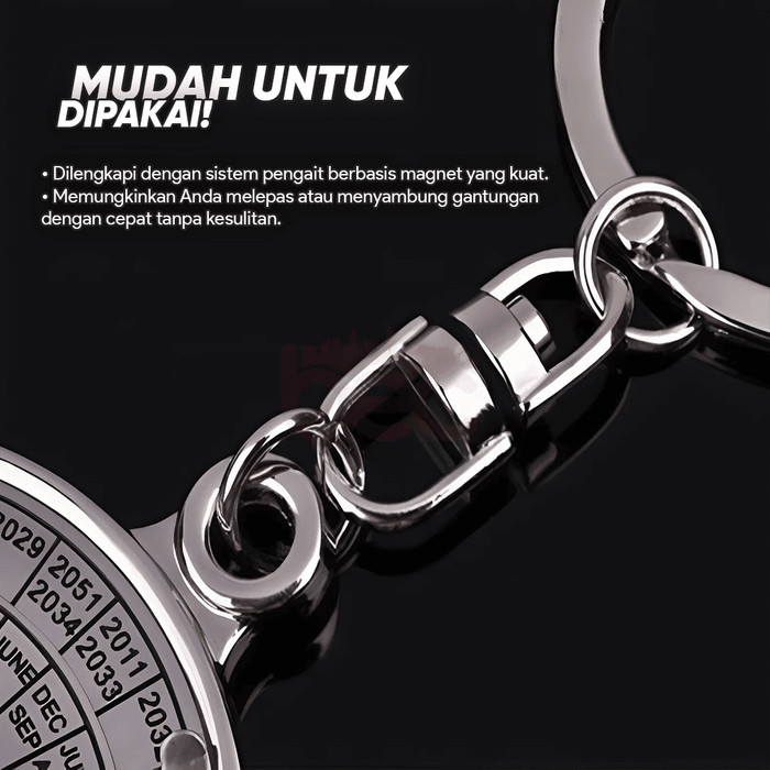 

[BEC] Gantungan Kunci Kalender Perpetual 2010-2060 50 Tahun Stainless Steel