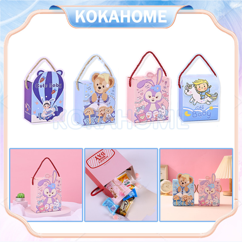 

goodie bag ulang tahun anak/motif kartun tas bingkisan hadiah/hampers ulang tahun anak kotak