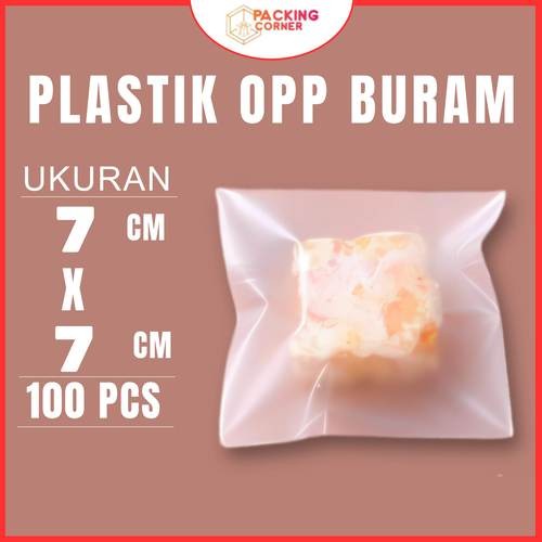 

Plastik OPP Lem Doff 7x7 - 100 PCS Kantong Kemasan Kue Roti Cookies 7 X 7 Frosted Buram Matte Seal