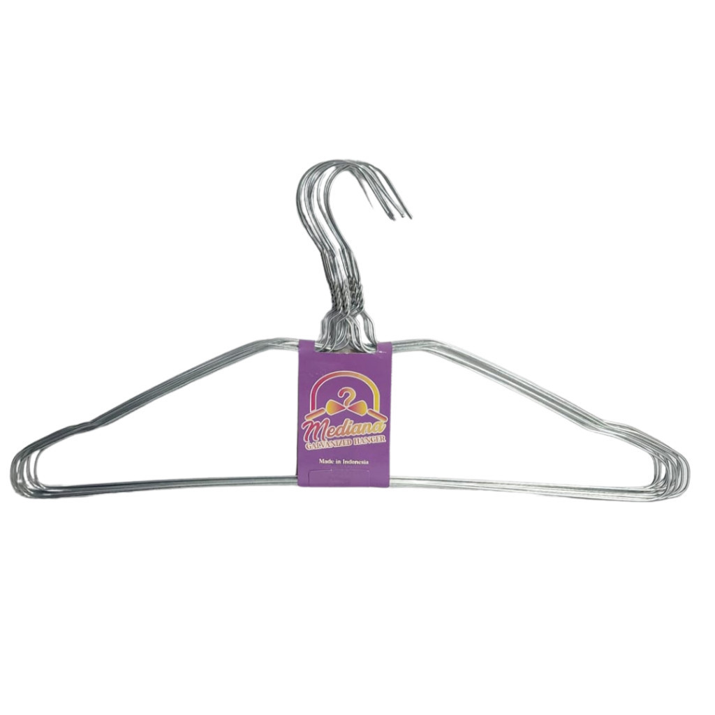 MW - Hanger - Hanger besi galvalum Gantungan Baju Besi Kawat galvalum Steel Anti Karat isi 10 pcs
