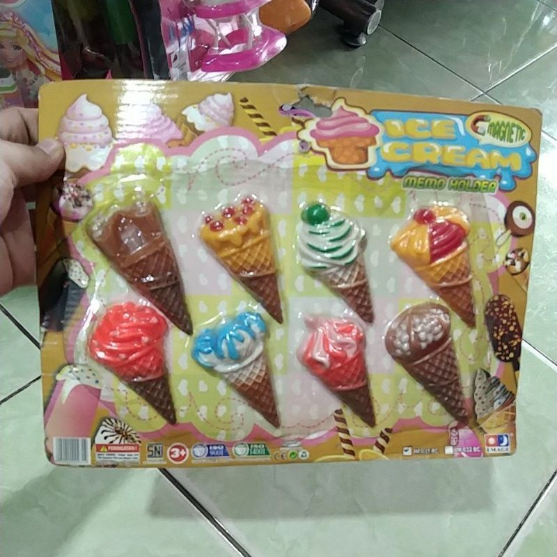 mainan anak magnet kulkas es krim