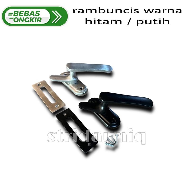 Rambuncis jendela aluminium tebal grendel slot jendela panolet slot stainlesss teball