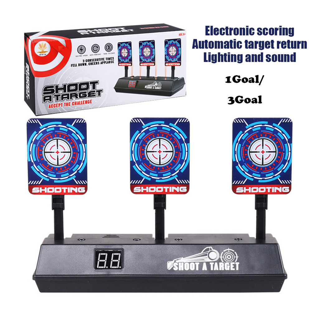 1-30 Target mainan listrik reset otomatis Target Mainan Anak Games Senjata Pistol Senapan Menembak