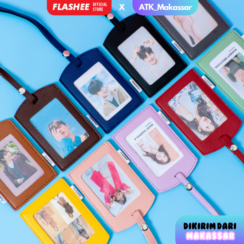 

ID Card Tag Kancing Name Tag Kancing ID Holder Card Kancing Kulit Lanyard Kancing Termurah PU Leather Lanyard NameTag ID