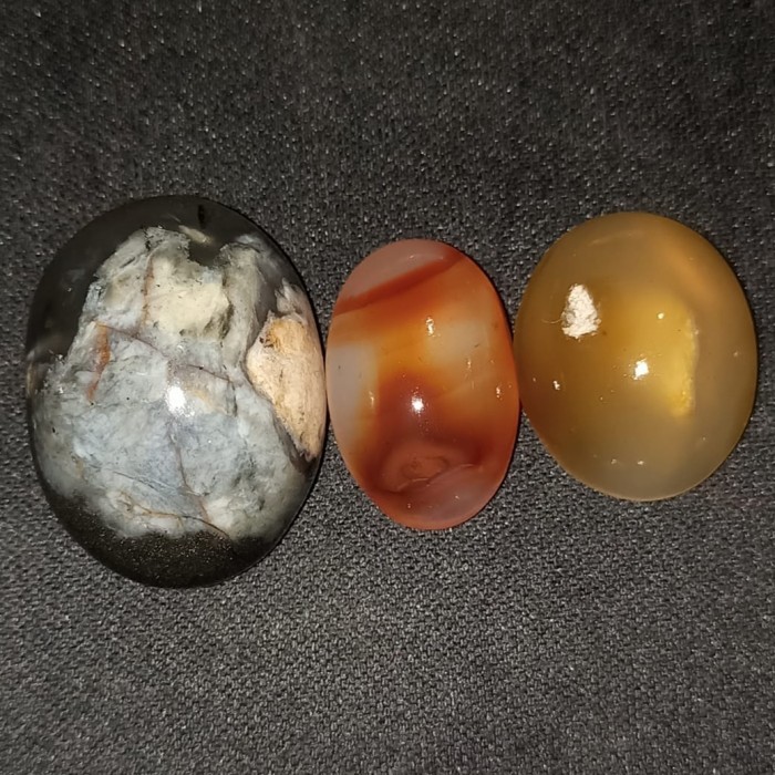 Paket Nomor 37 Natural Batu Akik Motif Gambar Unik Antik Bukan Cincin Perak Emas Bacan Pirus Kecubun