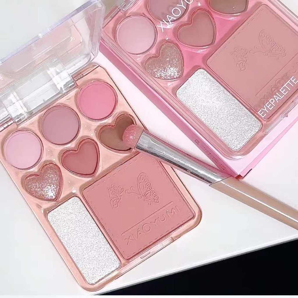 cod&ready palet eye shadow hati perona pipi highlighter all-in-one palet eyeshadow hati bedak global