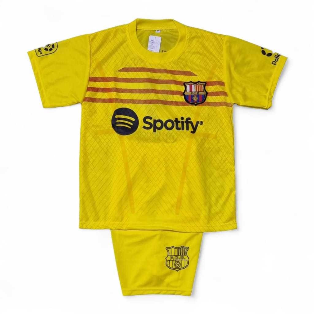 NEXTSETW - 223 Setelan Jersey Club Bola Barcelona Anak anak Terbaru Messi Printing Usia 1-15 Tahun
