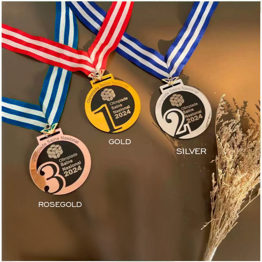 Medali Custom Akrilik/ Medali Wisuda Graduation/ Medali Kejuaraan Premium